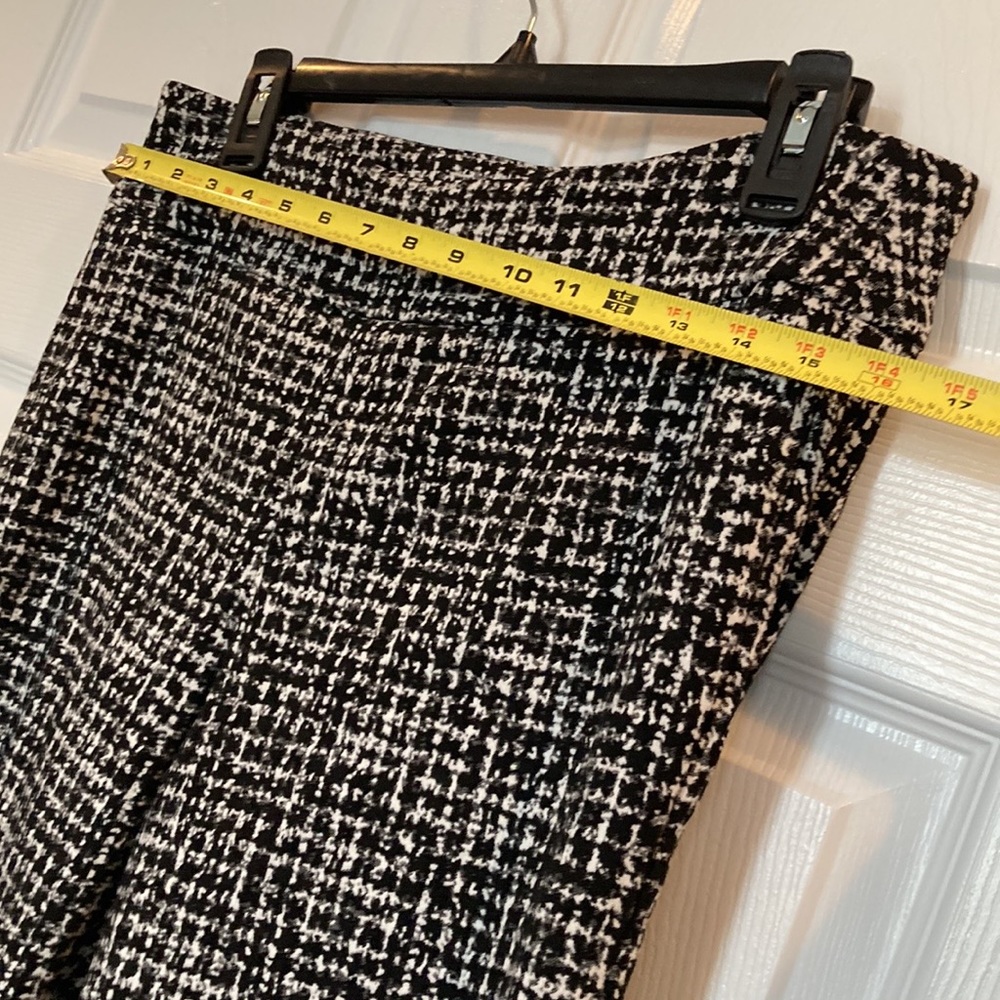 Up! Houndstooth Print Pants with ankle vent faux Pearl and Fringe Details Sz 12 - Picture 7 of 12